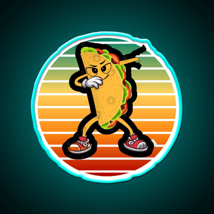 Dabbing Taco Funny Gifts Taco Led Neon Sign Mexican Food Sign Rgb Color - Shineneon