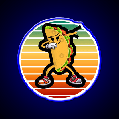 Dabbing Taco Funny Gifts Taco Led Neon Sign Mexican Food Sign Rgb Color - Shineneon