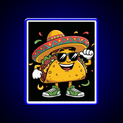 Dabbing Taco Funny Mexican Dab Fiesta Taco Led Neon Sign Rgb Color - Shineneon