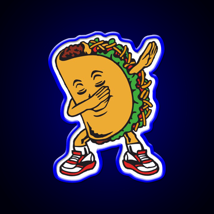 Dabbing Taco Led Neon Sign Mexican Food Sign Kitchen Sign Rgb Color - Shineneon