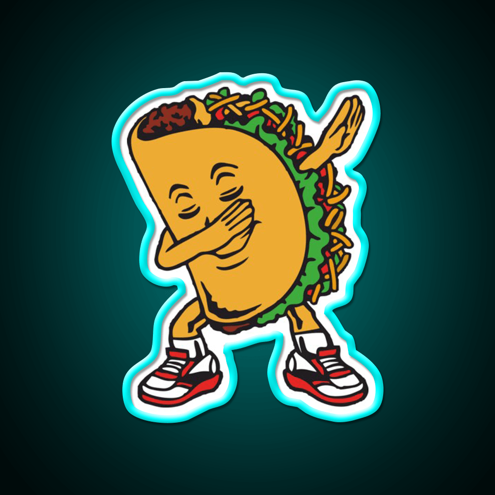 Dabbing Taco Led Neon Sign Mexican Food Sign Kitchen Sign Rgb Color - Shineneon