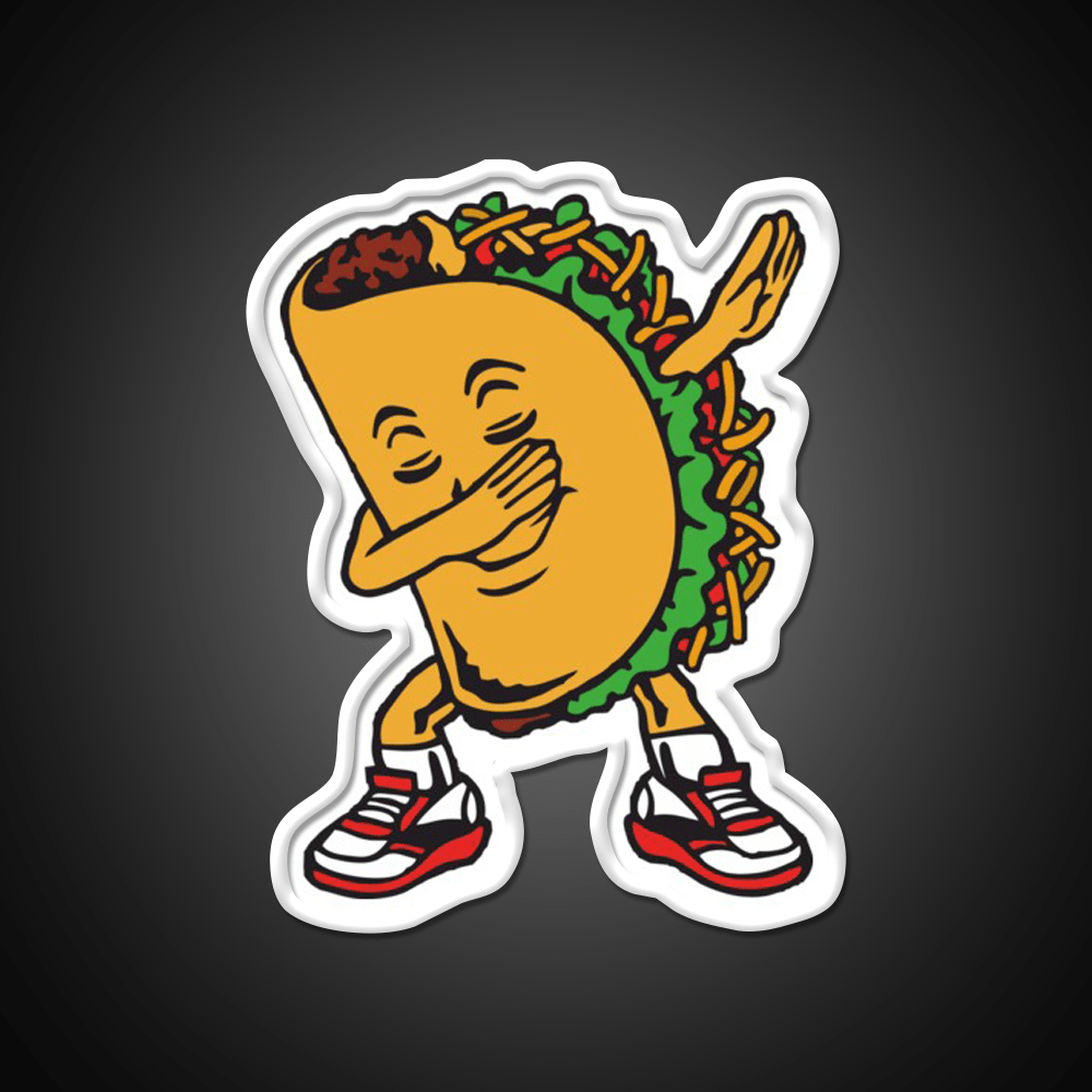 Dabbing Taco Led Neon Sign Mexican Food Sign Kitchen Sign Rgb Color - Shineneon