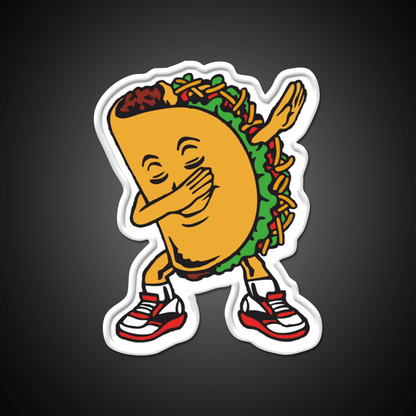 Dabbing Taco Led Neon Sign Mexican Food Sign Kitchen Sign Rgb Color - Shineneon