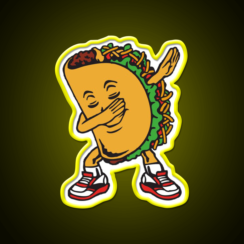 Dabbing Taco Led Neon Sign Mexican Food Sign Kitchen Sign Rgb Color - Shineneon