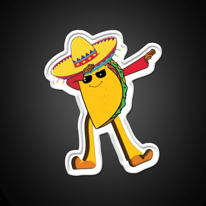 Dabbing Taco Led Neon Sign Mexican Food Sign Rgb Color - Shineneon