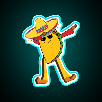 Dabbing Taco Led Neon Sign Mexican Food Sign Rgb Color - Shineneon