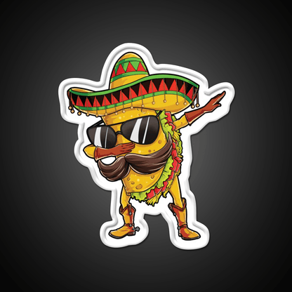 Dabbing Taco Tuesday Mexican Food Mexico Gifts Taco Led Neon Sign Rgb Color - Shineneon