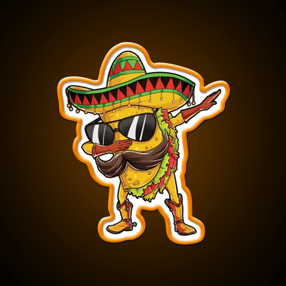 Dabbing Taco Tuesday Mexican Food Mexico Gifts Taco Led Neon Sign Rgb Color - Shineneon