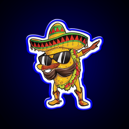 Dabbing Taco Tuesday Mexican Food Mexico Gifts Taco Led Neon Sign Rgb Color - Shineneon