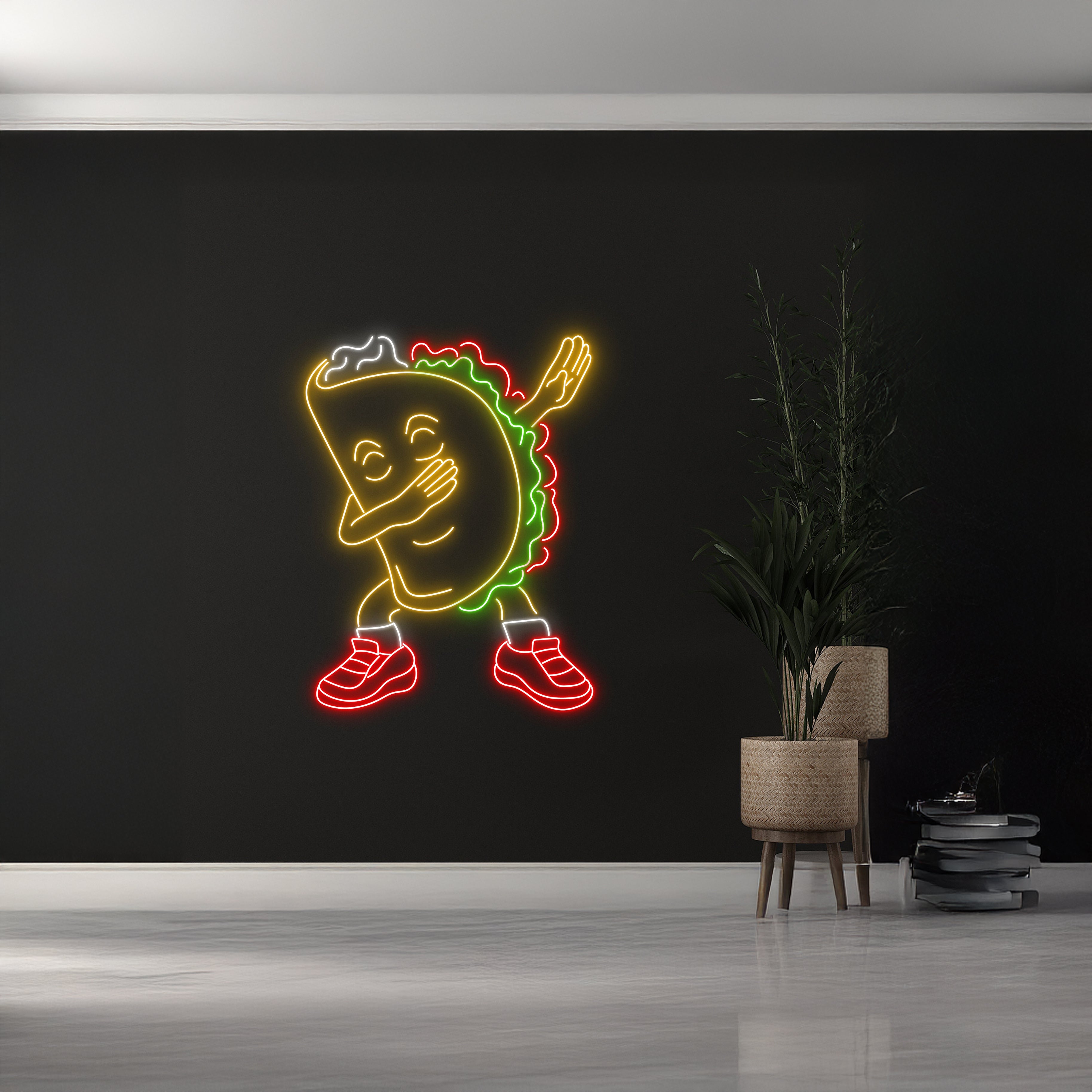 Dabbing Tacos Neon Sign Mexican Food Led Sign | Shineneon