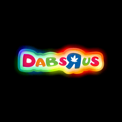 Dabs R Us Hemp Inspired Green Leaf Led Neon Sign Rgb Color - LED neon sign close-up detail