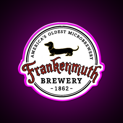 Dachshund Brewery Beer Bar Decor Led Neon Sign Rgb Color - Neon sign mounted on wall in room