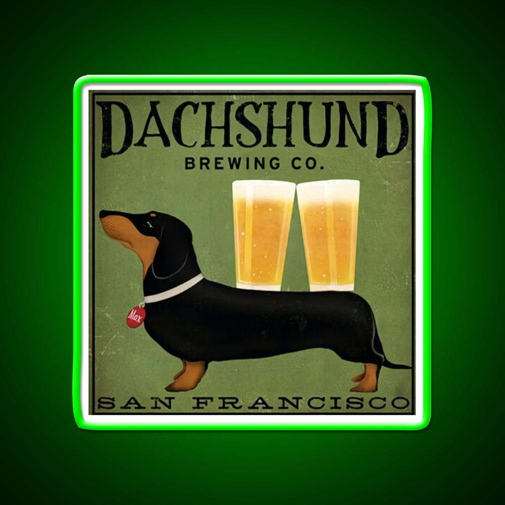 Dachshund Brewing Co Beer Bar Decor Led Neon Sign Rgb Color - LED neon sign view 8