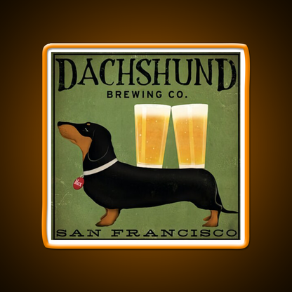 Dachshund Brewing Co Beer Bar Decor Led Neon Sign Rgb Color - LED neon sign view 6