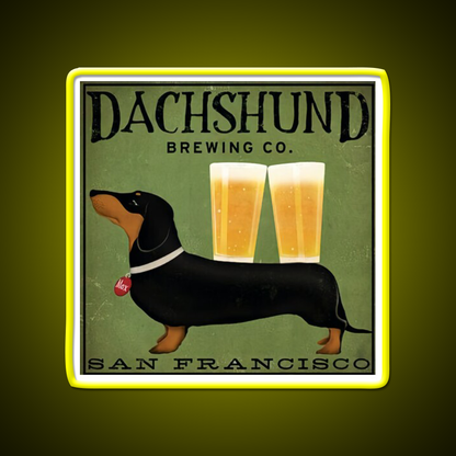 Dachshund Brewing Co Beer Bar Decor Led Neon Sign Rgb Color - LED neon sign view 7