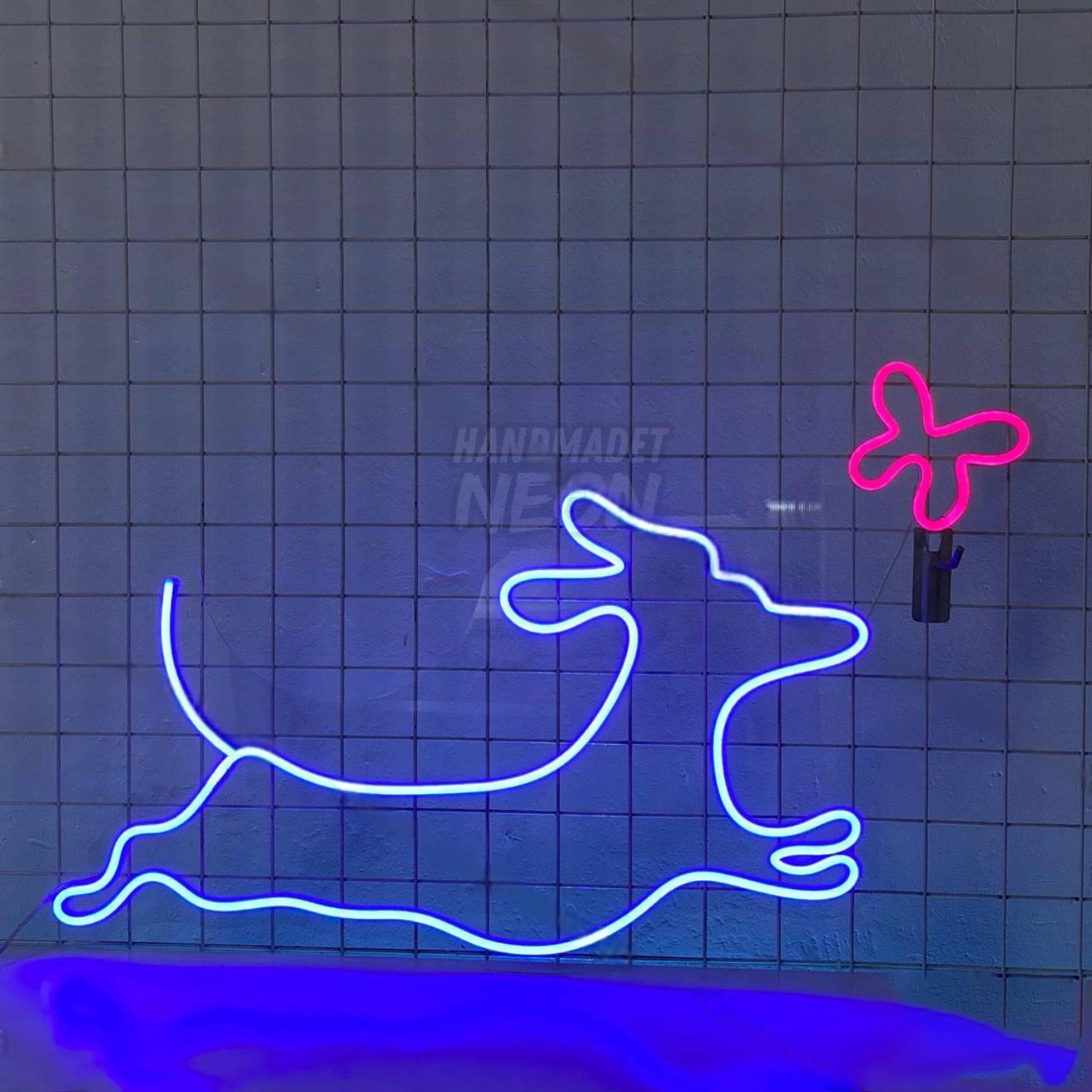 Dachshund Butterfly Led Neon Sign | Shineneon