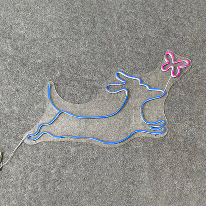 Dachshund Butterfly Led Neon Sign | Shineneon