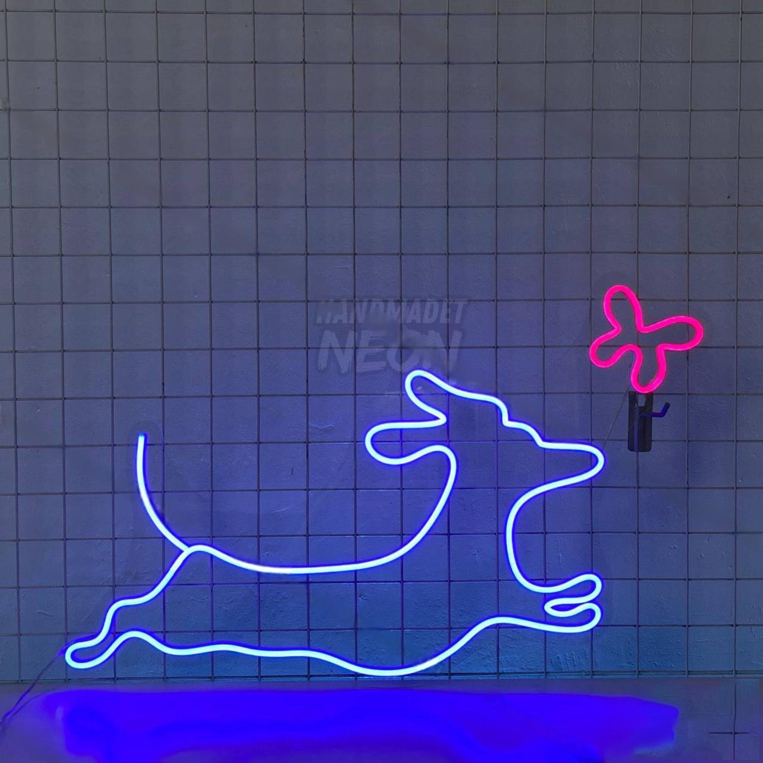 Dachshund Butterfly Led Neon Sign | Shineneon