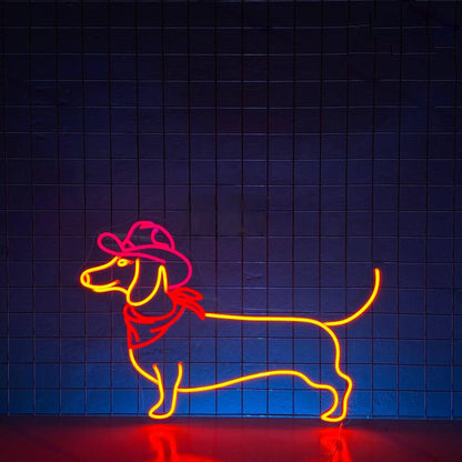 Dachshund Cowboy Led Neon Sign | Shineneon