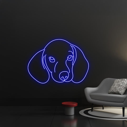 Dachshund Head Led Sign