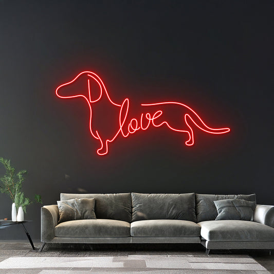 Dachshund Love Neon Sign