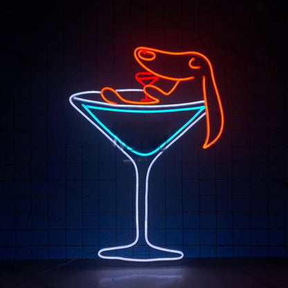 Dachshund Martini Led Neon Sign Led Decor | Shineneon