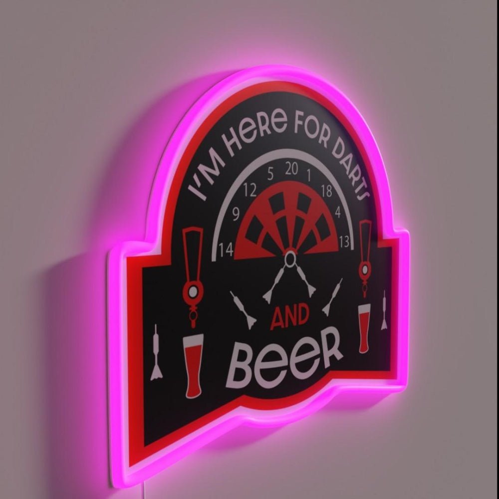 Dad Darts Love Darts Playing Darts Dart Gifts Best Darts Rgb Led Neon Sign - Shineneon
