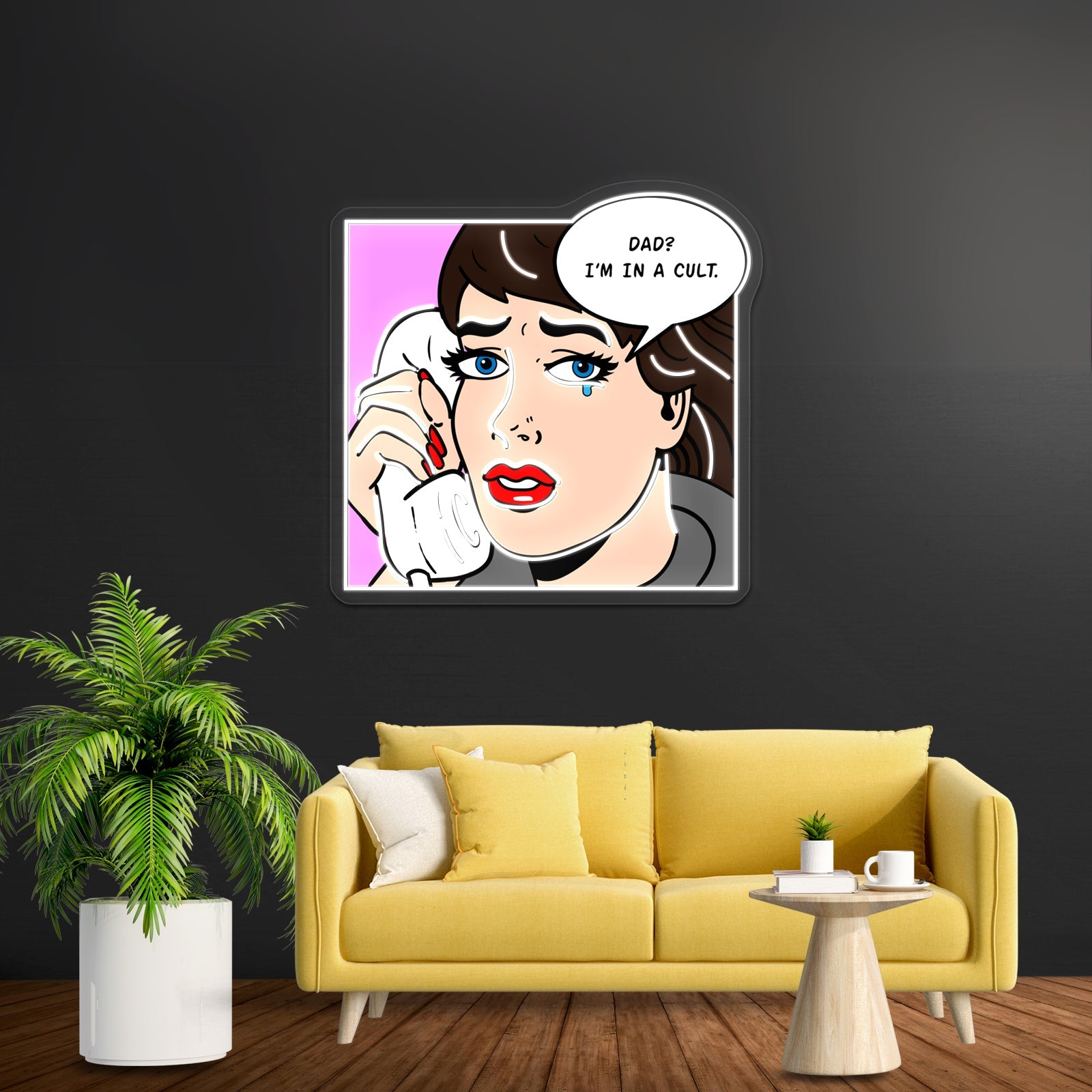 Dad Im In A Cult Artwork Business Led Sign - Shineneon