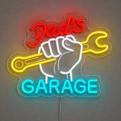 Dad's Fist Garage Neon Sign LED Neon Sign main product image