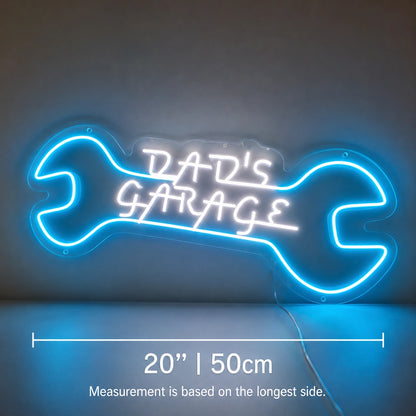 Dad's Wrench Garage Neon Sign LED Neon Sign size image