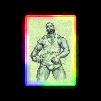 Daddy Gym Fitness Led Neon Sign Rgb Color - LED neon sign close-up detail