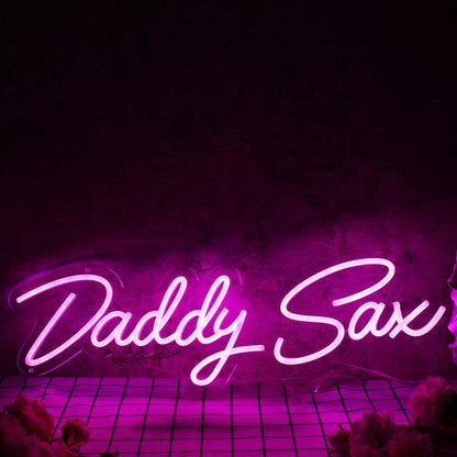 Daddy Sax Pink Led Neon Sign - Shineneon