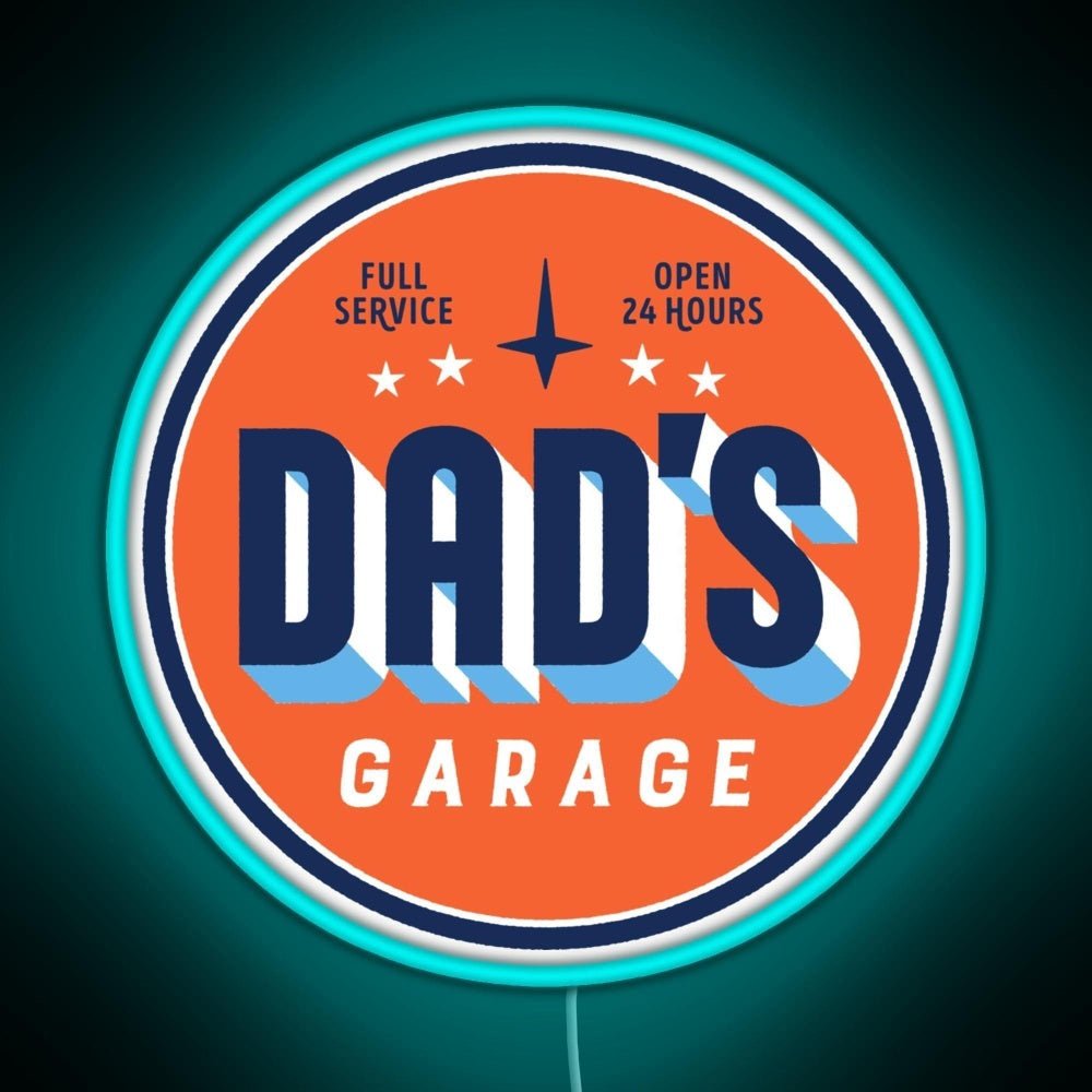 Dads Garage Clean Version Rgb Neon Sign - Shineneon