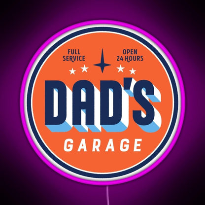 Dads Garage Clean Version Rgb Neon Sign - Shineneon