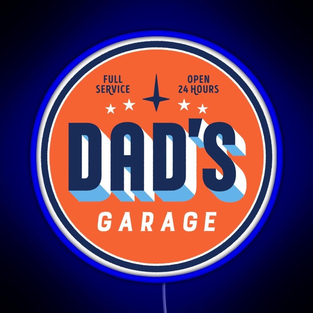 Dads Garage Clean Version Rgb Neon Sign - Shineneon