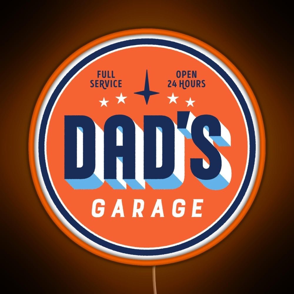 Dads Garage Clean Version Rgb Neon Sign - Shineneon