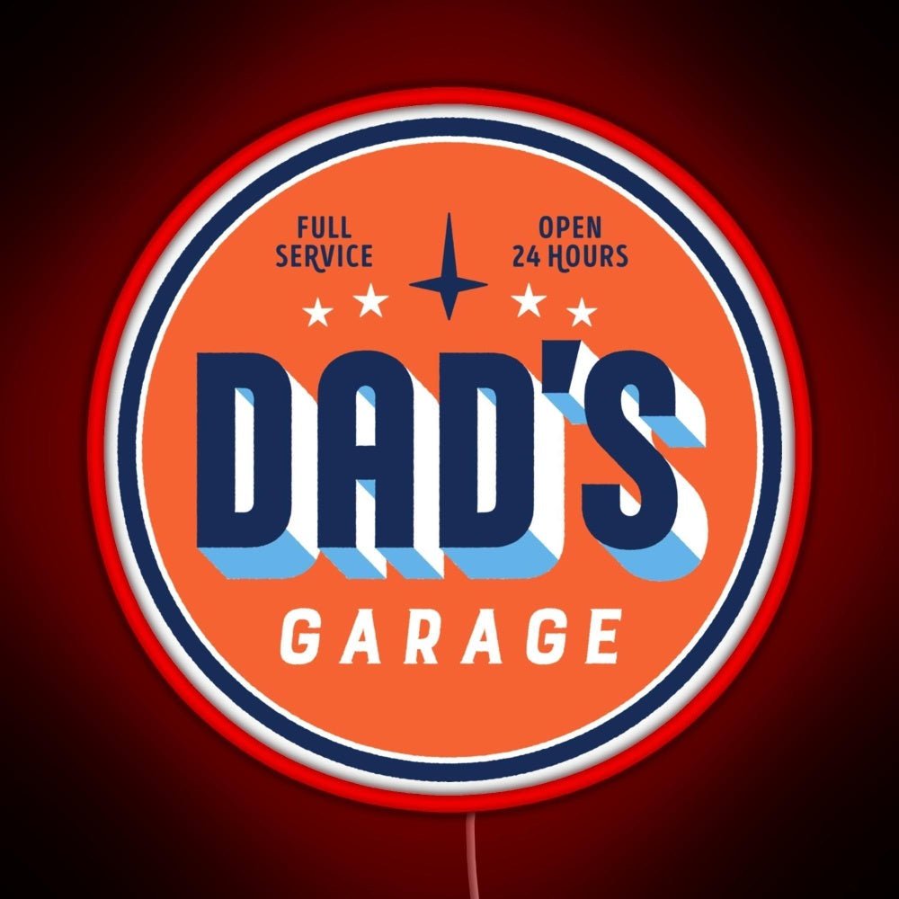 Dads Garage Clean Version Rgb Neon Sign - Shineneon