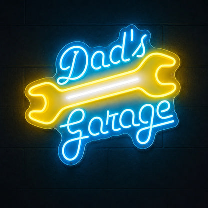 Dads Garage Dog Bone Vintage LED Neon Sign main product image