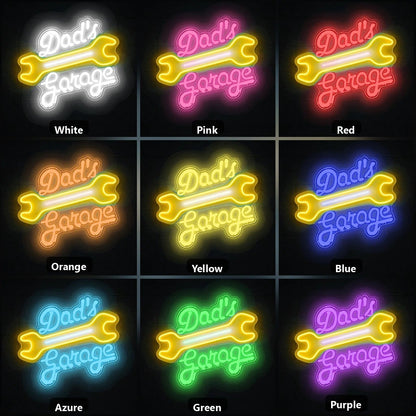 Dads Garage Dog Bone Vintage LED Neon Sign - Shineneon