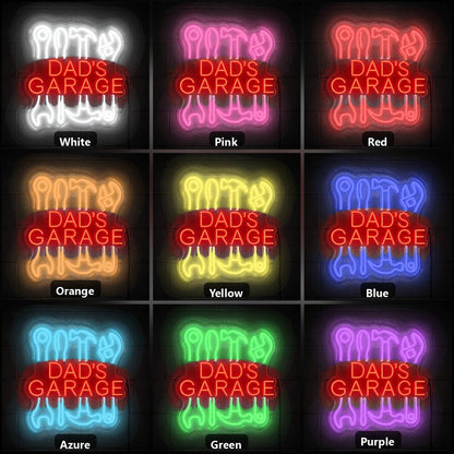 Dads Garage Tools Vintage LED Neon Sign - Shineneon
