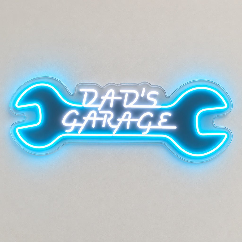 Dads Garage Wrench LED Neon Sign - Shineneon