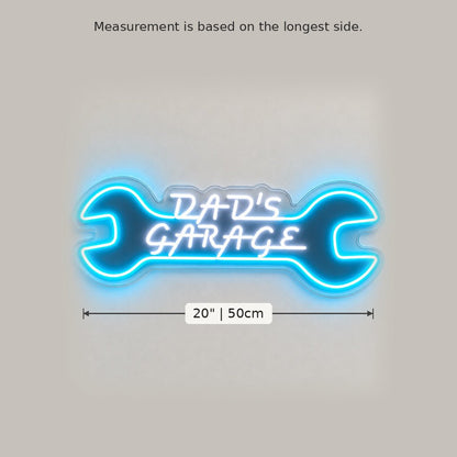 Dads Garage Wrench LED Neon Sign - Shineneon