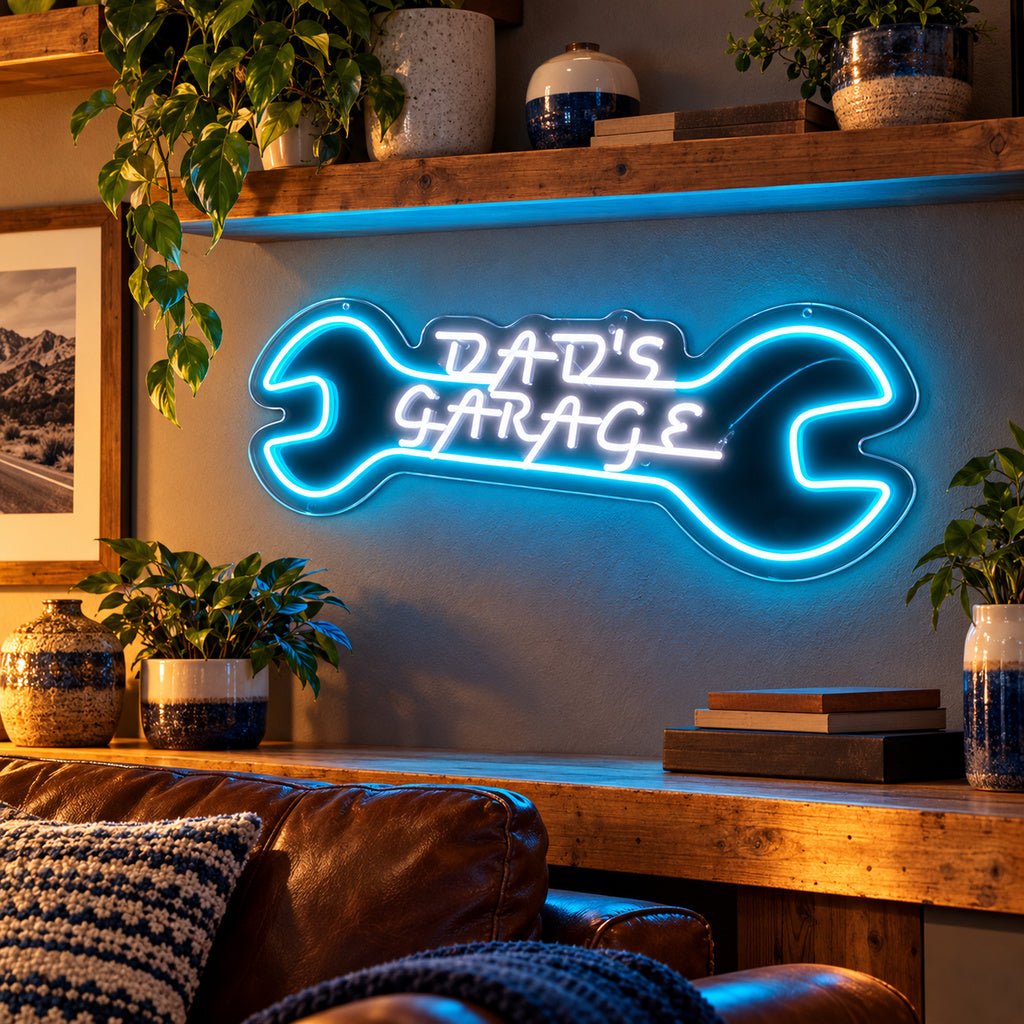 Dads Garage Wrench LED Neon Sign - Shineneon
