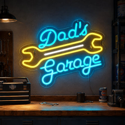 Dads Garage Wrench Neon Sign LED Neon Sign high-converting product image