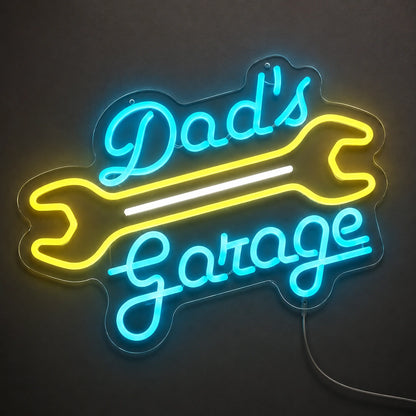 Dads Garage Wrench Neon Sign LED Neon Sign main product image