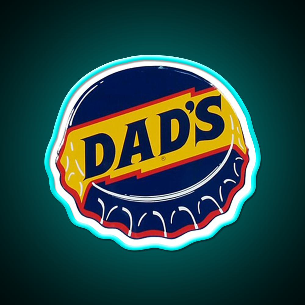 Dads Root Beer Bar Decor Led Neon Sign Rgb Color - Size and dimension reference