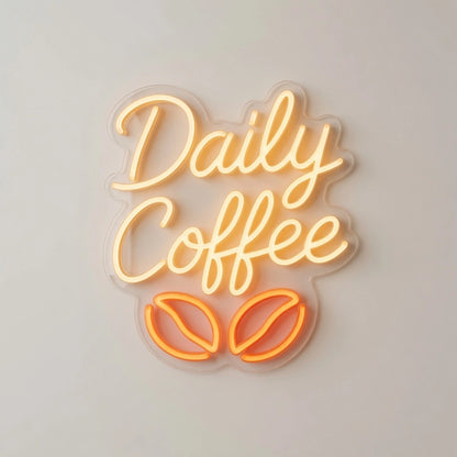 Daily Coffee Wall Decor LED Neon Sign - 01 Original Product Image