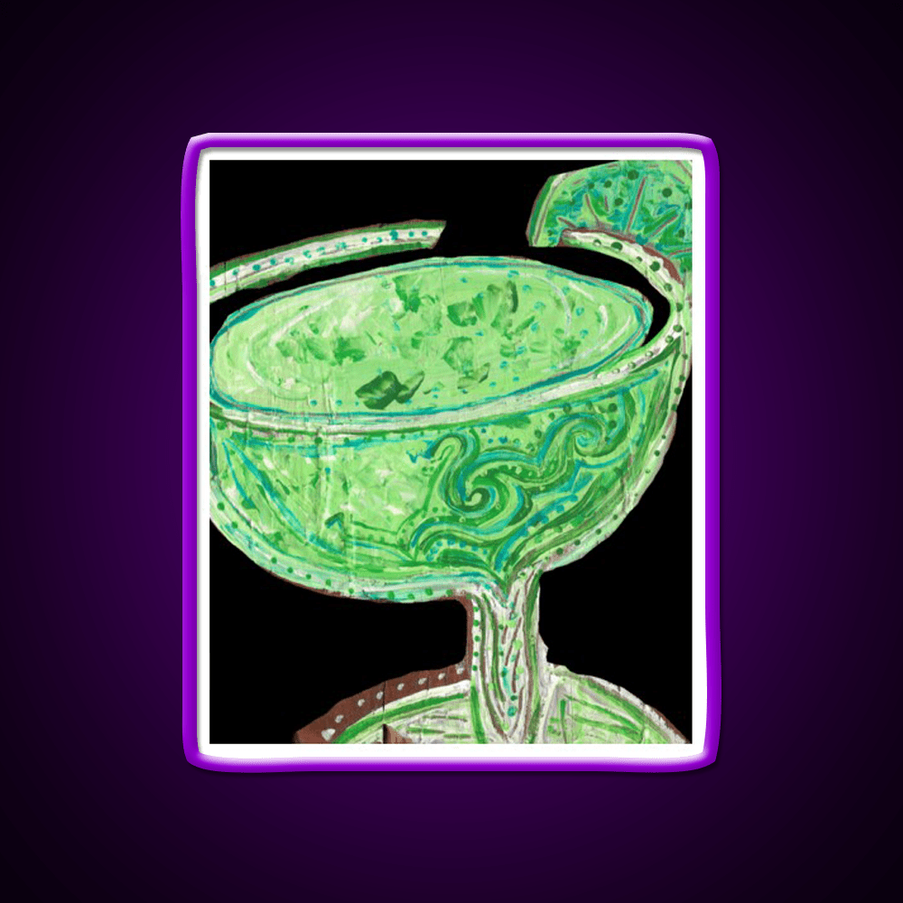 Daiquiri Black Background Cocktail Bar Decor Led Neon Sign Rgb Color - Shineneon