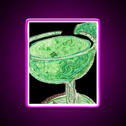 Daiquiri Black Background Cocktail Bar Decor Led Neon Sign Rgb Color - Shineneon