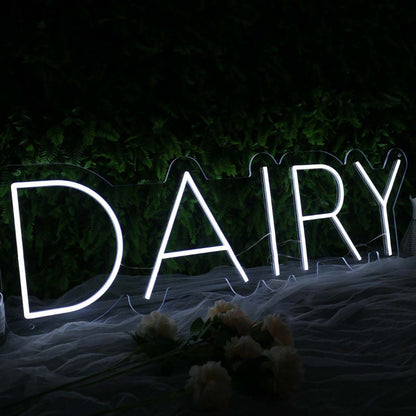 Dairy White Led Neon Sign | Shineneon